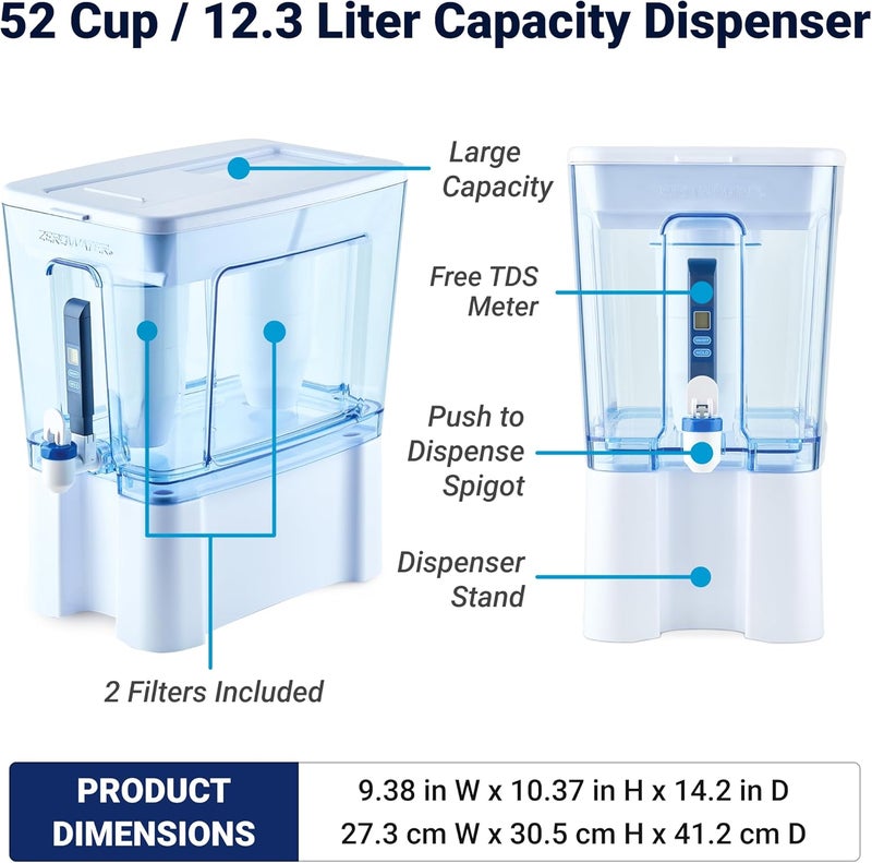 ZeroWater 52-Cup Ready-Read 5-Stage Water Filter Pitcher Dispenser with 5-Stage 0 TDS Zero Water Filter – IAPMO Certified to Reduce Metals, Chlorine, Lead, Chromium, and Forever Chemicals PFOA/PFOS - Image 4